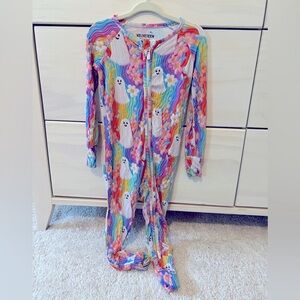 Bunny knots velveteen limited edition ghost Halloween zipper footie